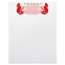 CHINESE ZODIAC PAPERCUT MONKEY ILLUSTRATION LETTERHEAD DESIGN