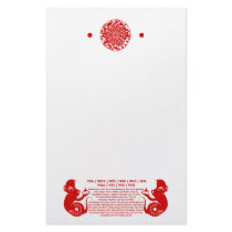 CHINESE ZODIAC PAPERCUT MONKEY ILLUSTRATION CUSTOMIZED STATIONERY