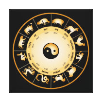Chinese Zodiac Wheel canvas prints