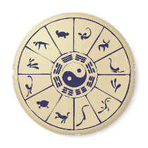 Chinese Zodiac Wheel Parchment magnets by songspeckels Chinese Zodiac Wheel Parchment magnets