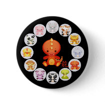 Chinese Zodiac Year of the Dragon 2012 Button