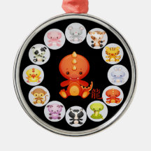 Chinese Zodiac Year of the Dragon 2012 Ornament