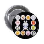 Chinese Zodiac Year of the Rabbit Button