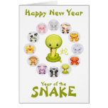 Chinese Zodiac Year of the Snake 2013 Greeting Card