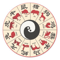 ChineseZodiac Round Stickers
