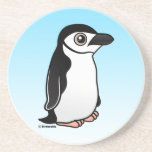 Birdorable Chinstrap Penguin Sandstone Drink Coaster