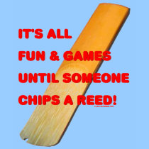 marching band t-shirt: ...Until Someone Chips a Reed