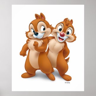 Chip and Dale Disney Poster