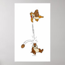 Chip and Dale Nut Fight Disney Poster