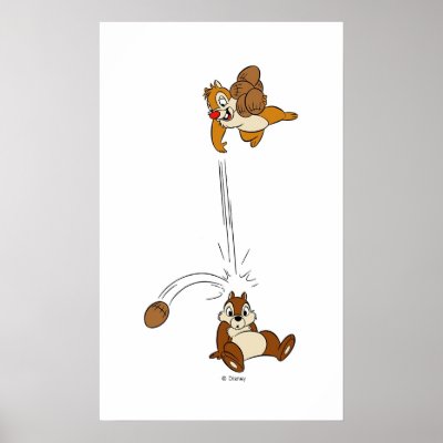 Chip and Dale Nut Fight Disney posters