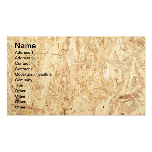 Chipboard surface business card template (front side)