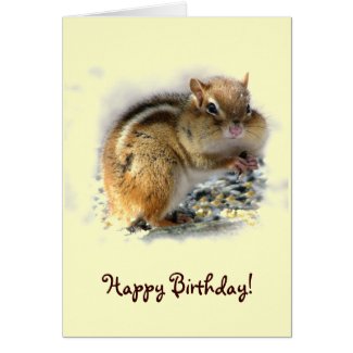Chipmunk Birthday Card