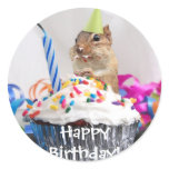 chipmunk birthday celebration stickers