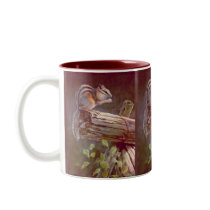 CHIPMUNK by SHARON SHARPE mugs by sharonsharpe CHIPMUNK by SHARON SHARPE mugs