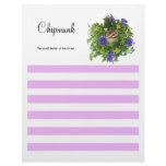 Chipmunk &amp; flower custom letterhead