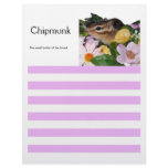 Chipmunk &amp; flower letterhead