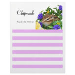 Chipmunk &amp; flower letterhead template