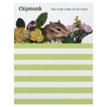 Chipmunk &amp; flower custom letterhead