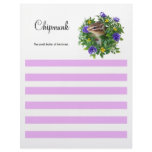 Chipmunk &amp; flower letterhead template
