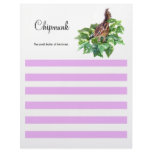 Chipmunk &amp; flower letterhead template