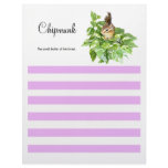 Chipmunk &amp; flower letterhead design