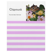 Chipmunk & flower customized letterhead