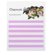 Chipmunk & flower letterhead template