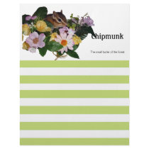 Chipmunk & flower customized letterhead