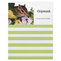 Chipmunk & flower letterhead template