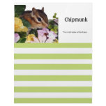 Chipmunk &amp; flower letterhead template