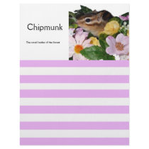 Chipmunk & flower letterhead template