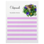 Chipmunk &amp; flower custom letterhead