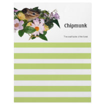 Chipmunk & flower personalized letterhead