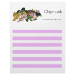 Chipmunk &amp; flower custom letterhead