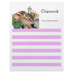 Chipmunk &amp; flower customized letterhead