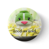 Chipmunk Leprechaun Button
