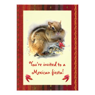 Chipmunk Mexican Fiesta Invitation