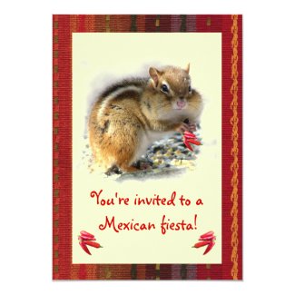 Chipmunk Mexican Fiesta Invitation