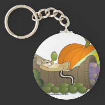 Chipmunk on Cornucopia keychains
