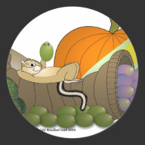 Chipmunk on Cornucopia stickers