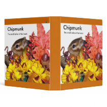 Chipmunk , Squirrel . (llustration , photo) 3 Ring Binder