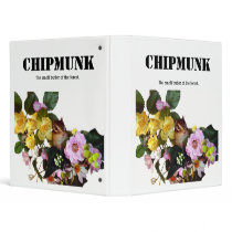 Chipmunk , Squirrel . (llustration , photo) 3 Ring Binder