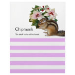 chipmunk stationery custom letterhead