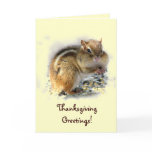 Chipmunk Thanksgiving Greeting Card