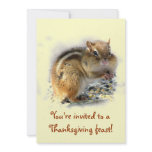 Chipmunk Thanksgiving Invitation