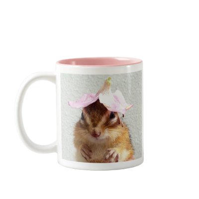 chipmunk with flower