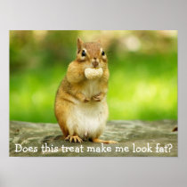 Chipmunk with treat posters