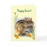 Chipmunk's Easter Greeting Card