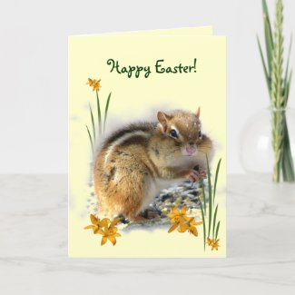 Chipmunk's Easter Greeting Card
