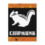 chipmunk's silhouette (black) postcards